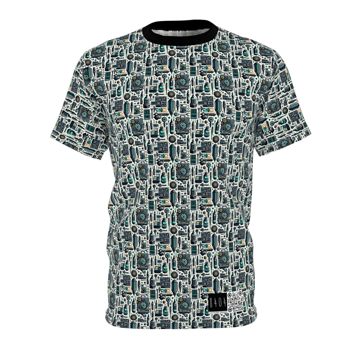 Tech Utility Fusion Modern Tech Streetwear Unisex Cut & Sew Tee - 8404 Design-53