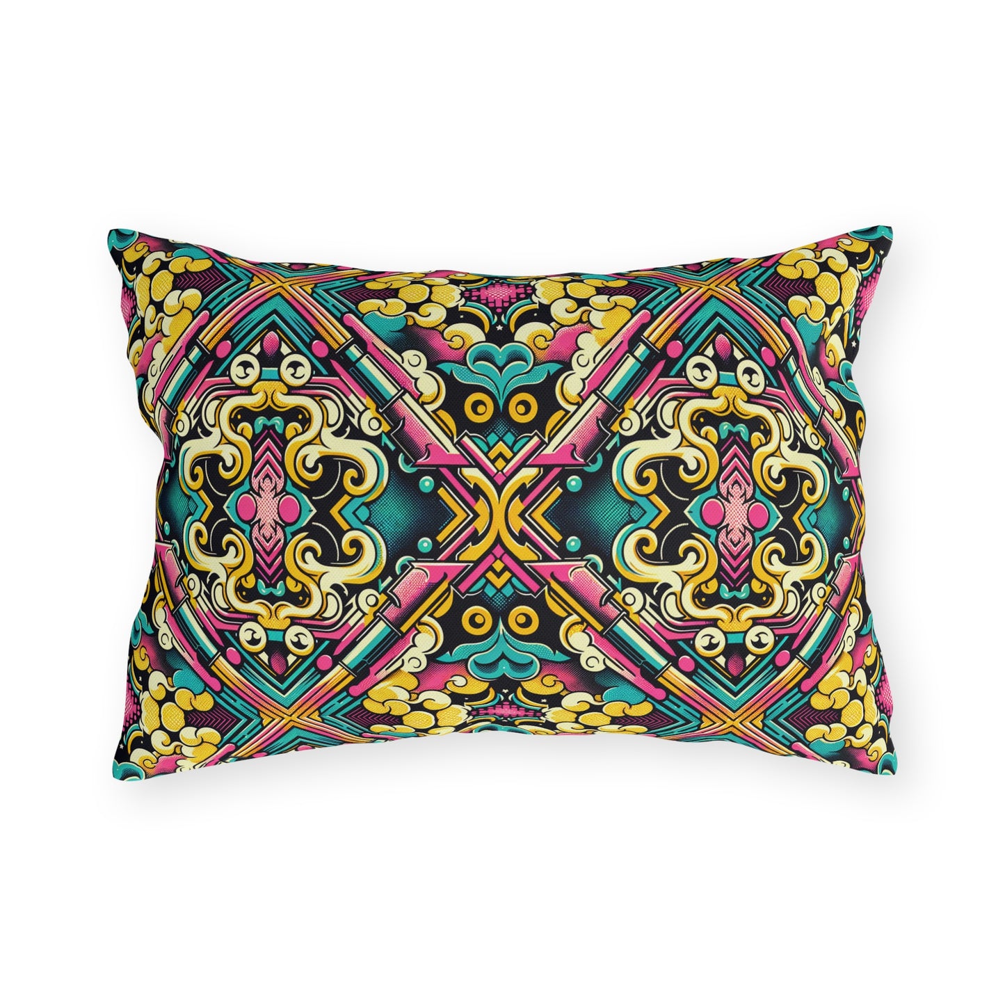 Neon Pop Art Revival Pop Culture Retro Outdoor Pillow - 8404 Design-59