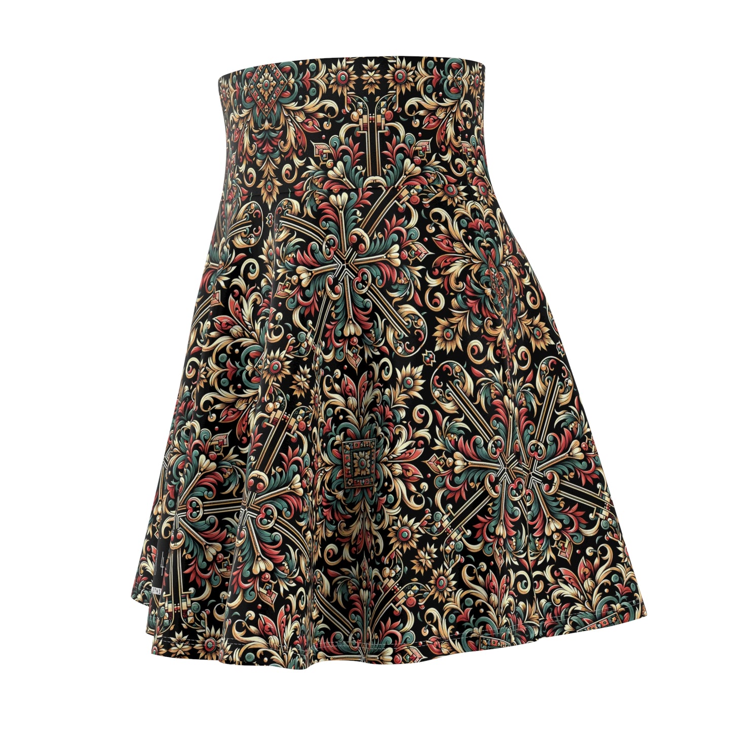 Streetwear Renaissance Artistic Clash of Old and New Women's Skater Skirt - 8404 Design-46