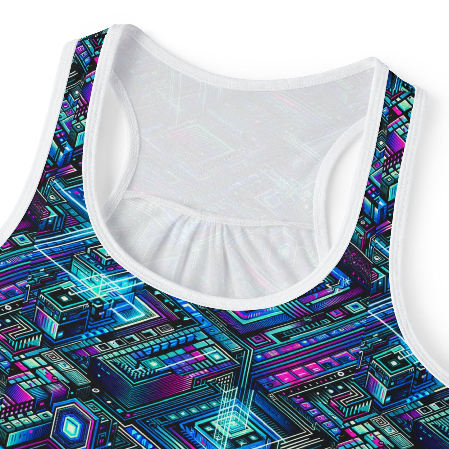 Digital Dreamland Futuristic Tech Aesthetic Women's Tank Top - 8404 Design-42