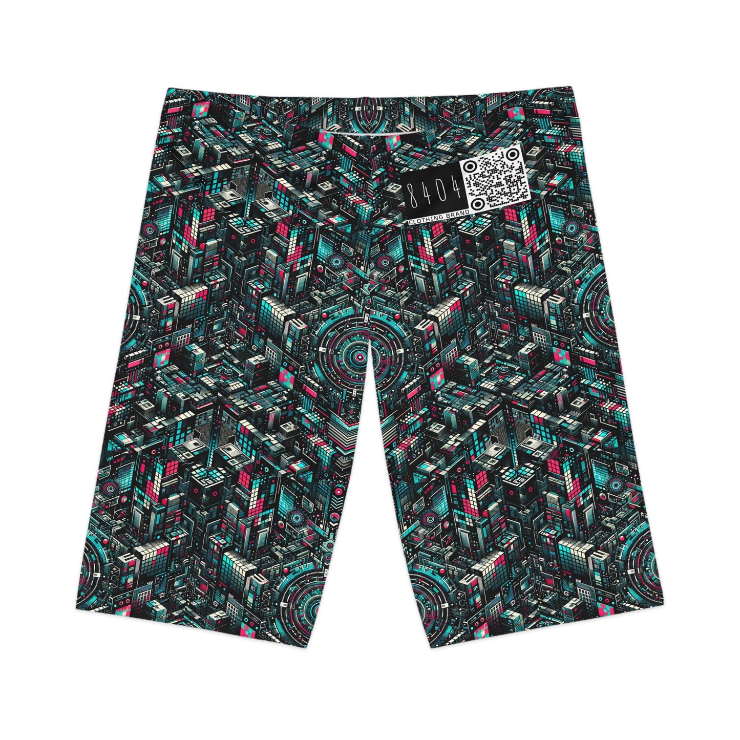 Digital Rebellion Tech-Inspired Streetwear Women's Bike Shorts - 8404 Design-54