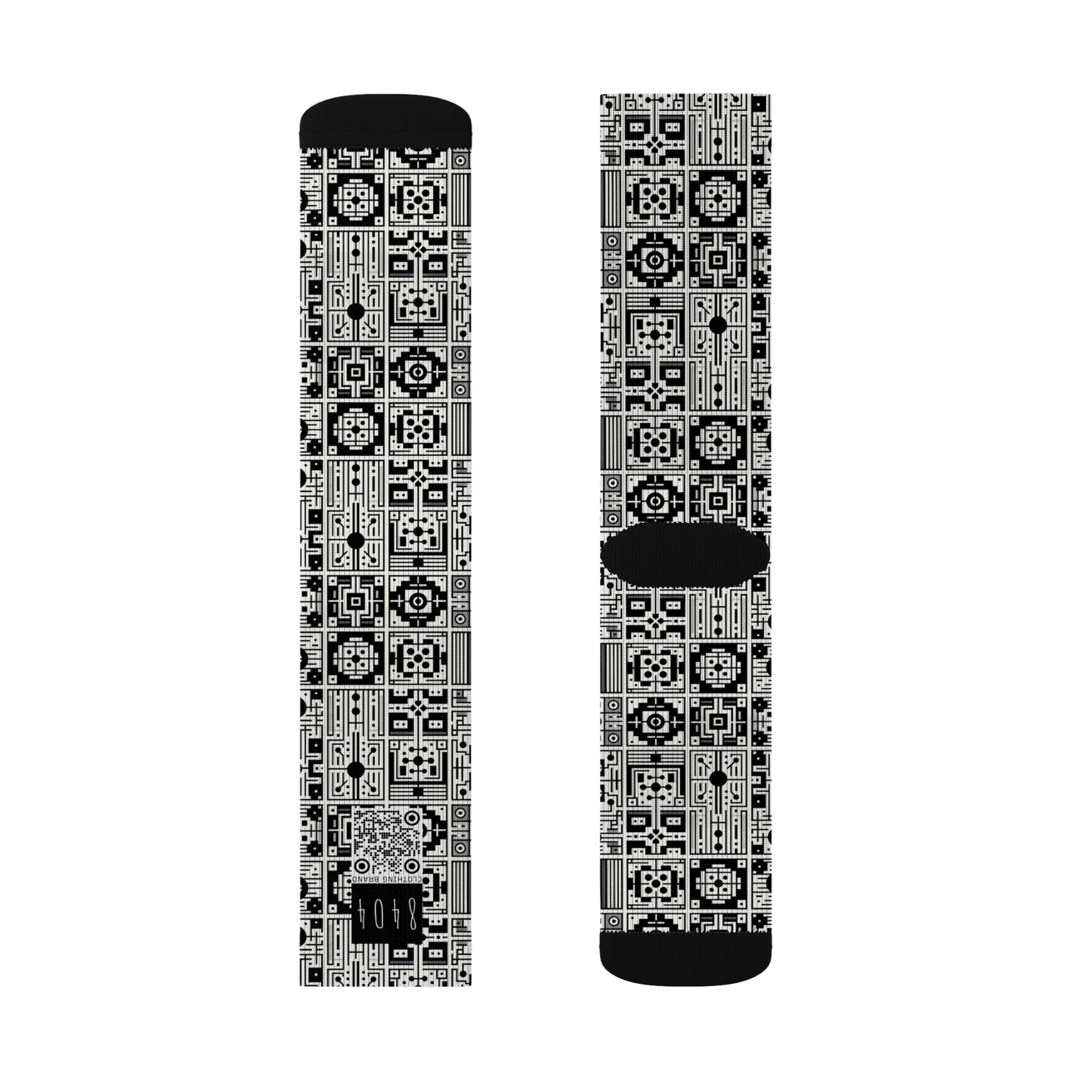 Digital Minimalism Minimalist Tech Sublimation Socks - 8404 Design-55