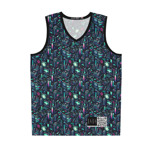 Digital Rebellion Tech-Inspired Streetwear Basketball Jersey - 8404 Design-58