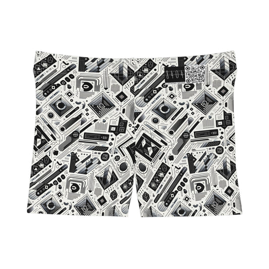 Tech Minimalism Minimalist Tech Women's Shorts - 8404 Design-72