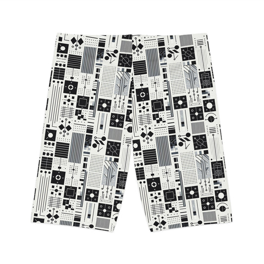 Digital Minimalism Minimalist Tech Women's Bike Shorts - 8404 Design-54