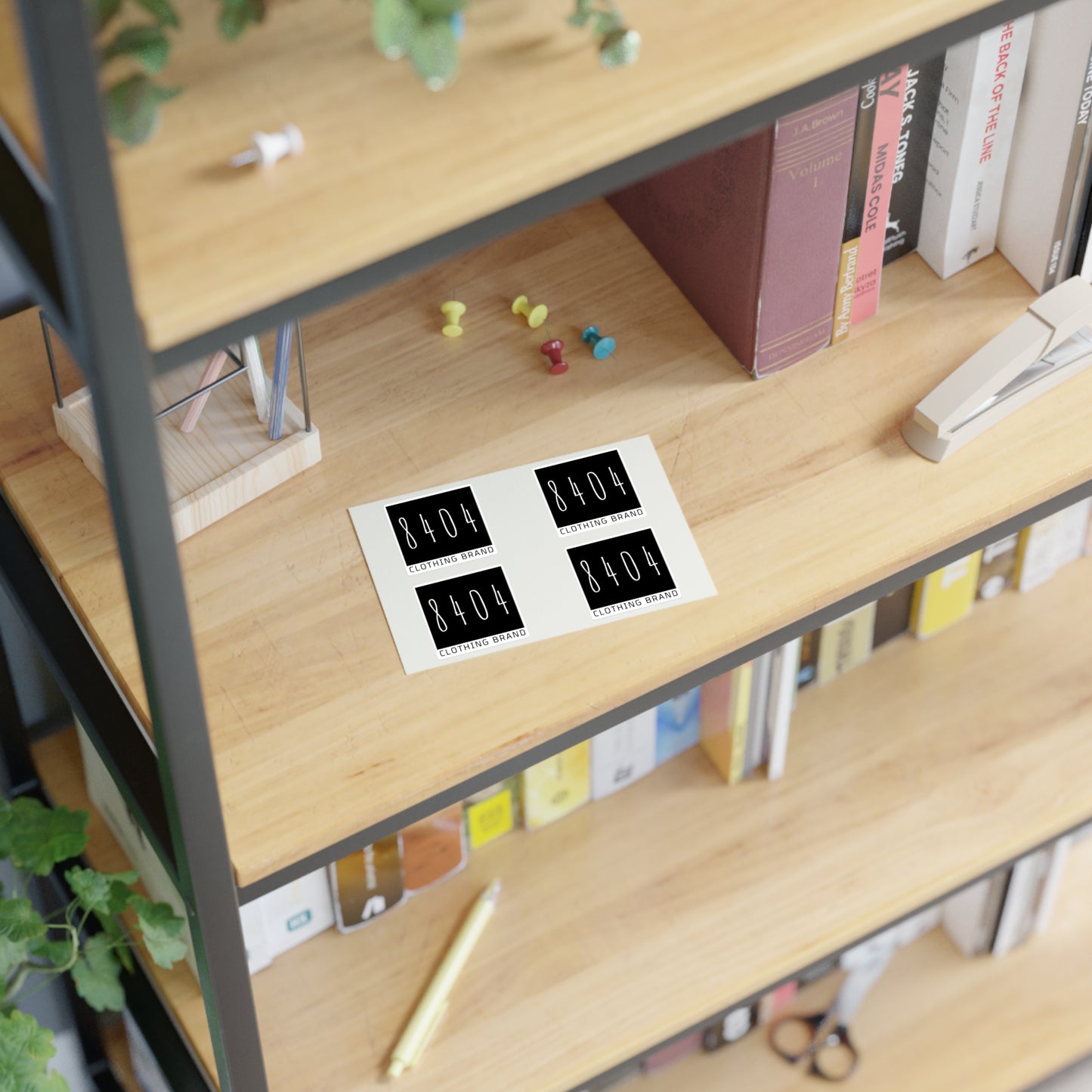 8404 Logo Sticker Sheets - Holographic, Transparent, or White - 6 In. X 4 In. or 11 In. X 8.5 In. - 1 Sheet of 4 Stickers