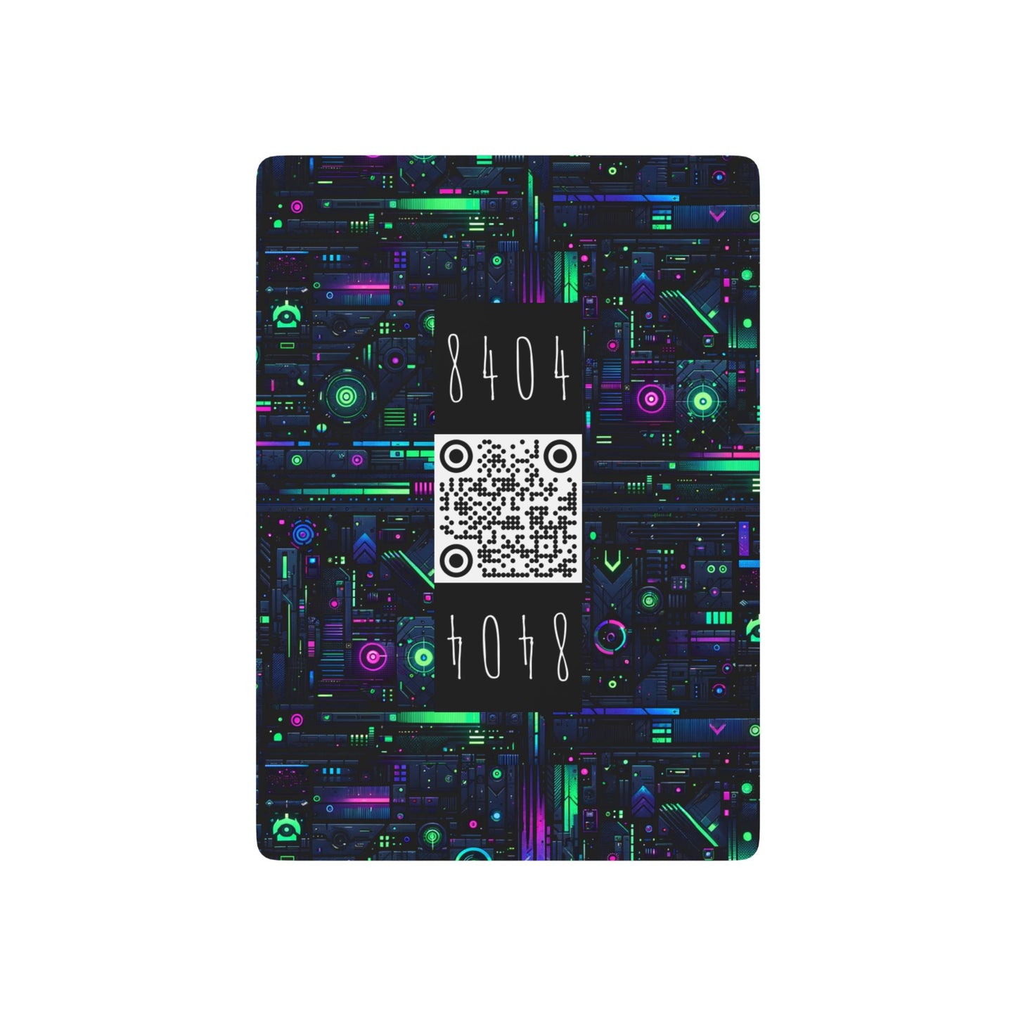 Tech Noir Futuristic Cyberpunk Poker Playing Cards - 8404 Design-62 B