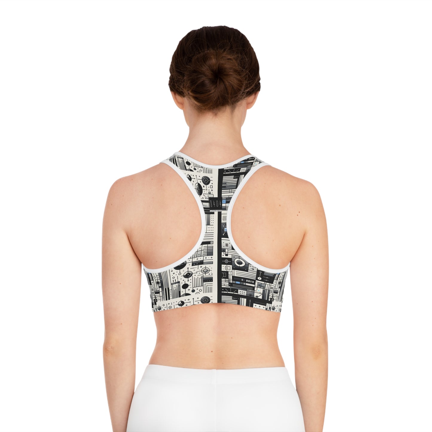 Digital Minimalism Minimalist Tech Sports Bra - 8404 Design-66
