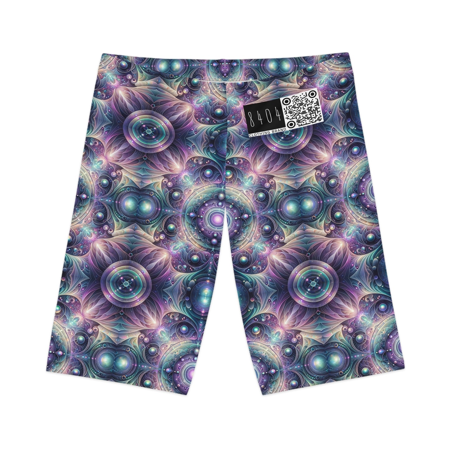 Iridescent Tech Fusion Tech-Forward Streetwear Women's Bike Shorts - 8404 Design-61
