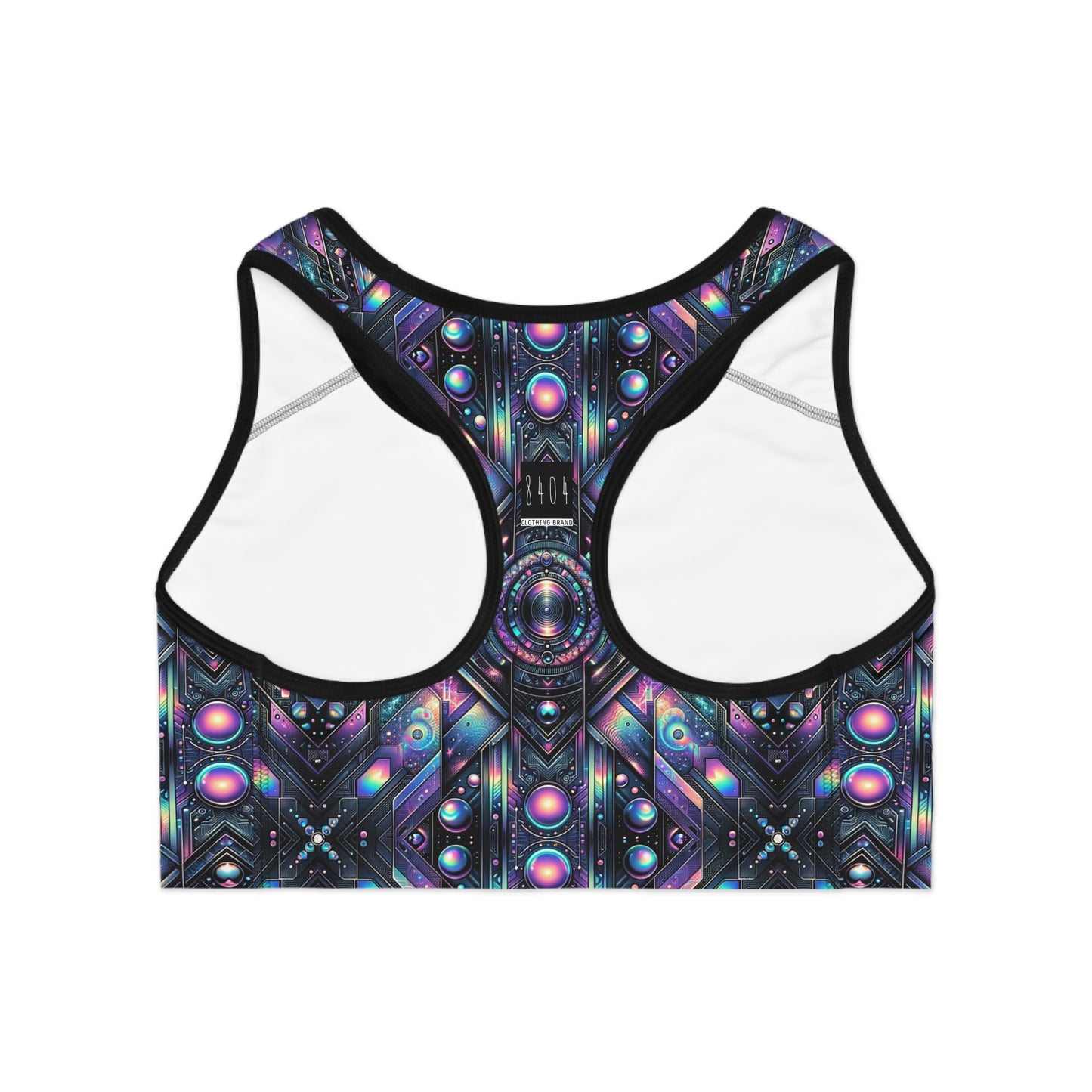 Galactic Hues Tech-Forward Cosmic Fusion Sports Bra - 8404 Design-58