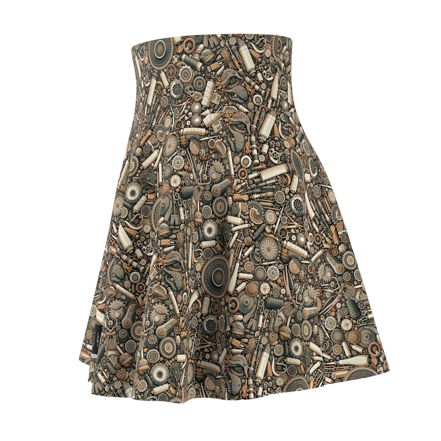 Graphic Workwear Capsule Artisanal Workwear Fusion Women's Skater Skirt - 8404 Design-57