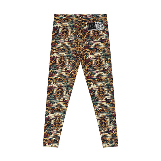 Digital Renaissance Modern Baroque Fusion Stretch Leggings - 8404 Design-63
