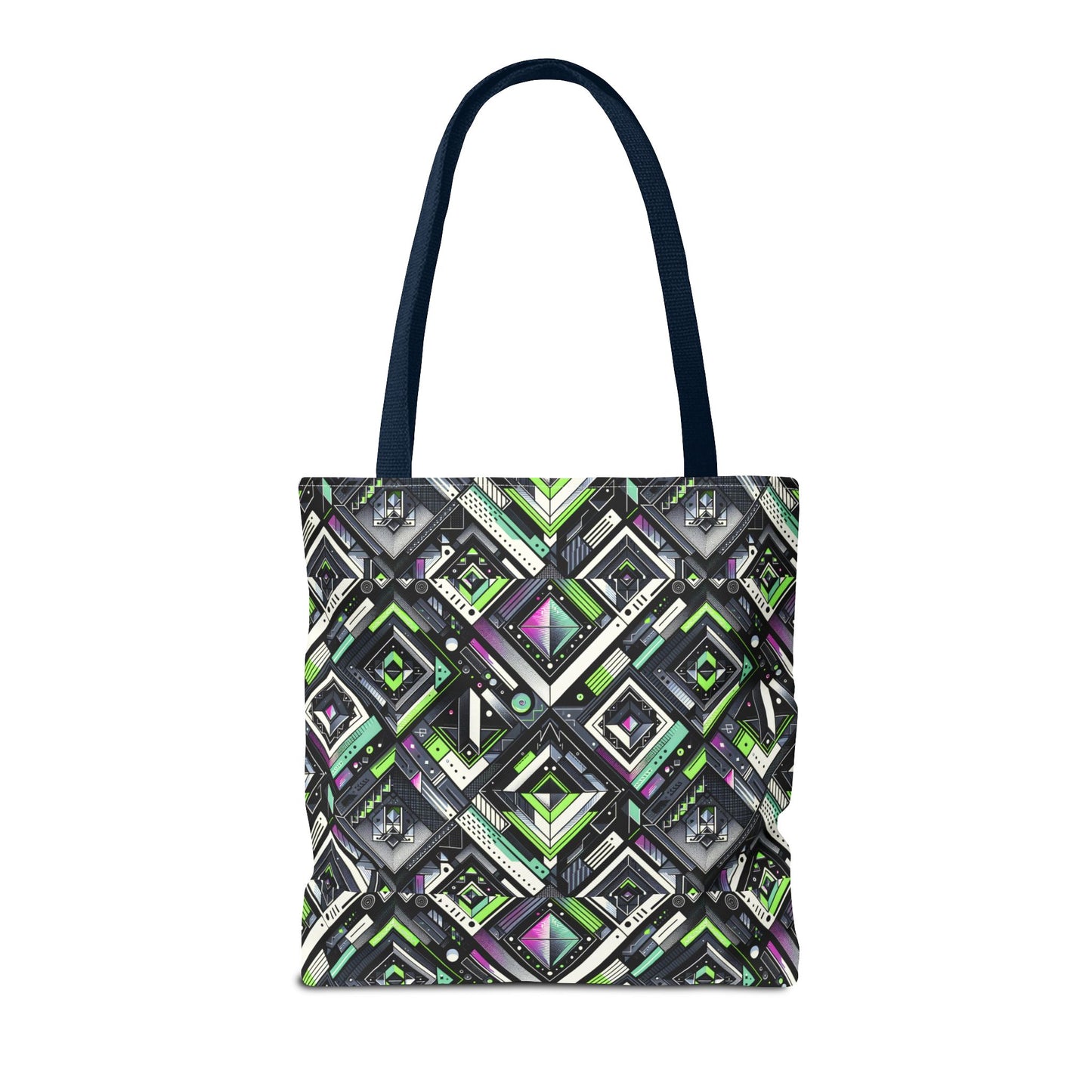 Retro Futurism Graphics Tech-Forward Streetwear Tote Bag - 8404 Design-48