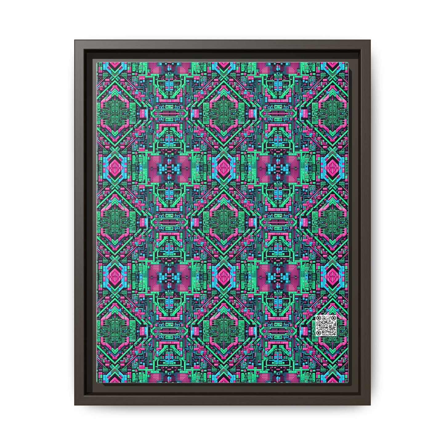 Digital Glitch Vibes Tech-Inspired Streetwear Matte Canvas, Framed (multi-Color) - 8404 Design-71 A