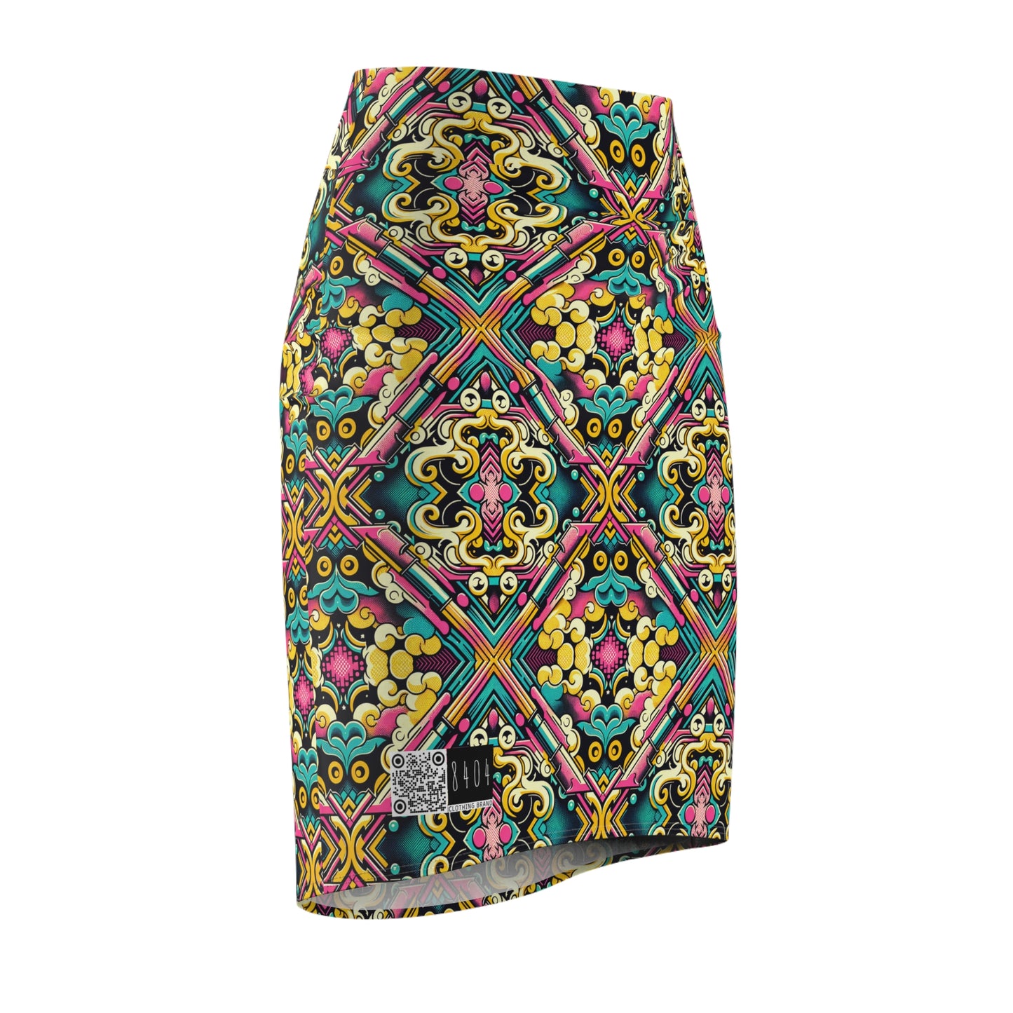 Neon Pop Art Revival Pop Culture Retro Women's Pencil Skirt - 8404 Design-59