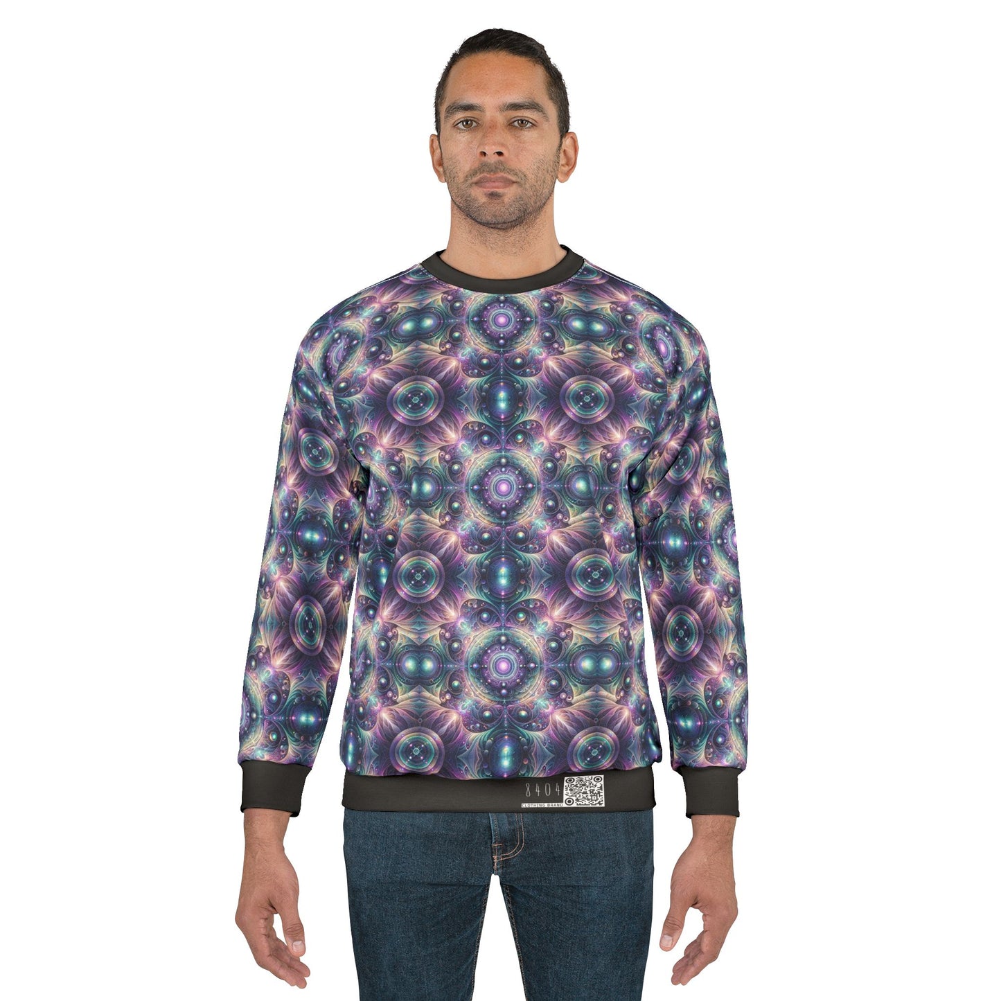 Iridescent Tech Fusion Tech-Forward Streetwear Sweatshirt - 8404 Design-61