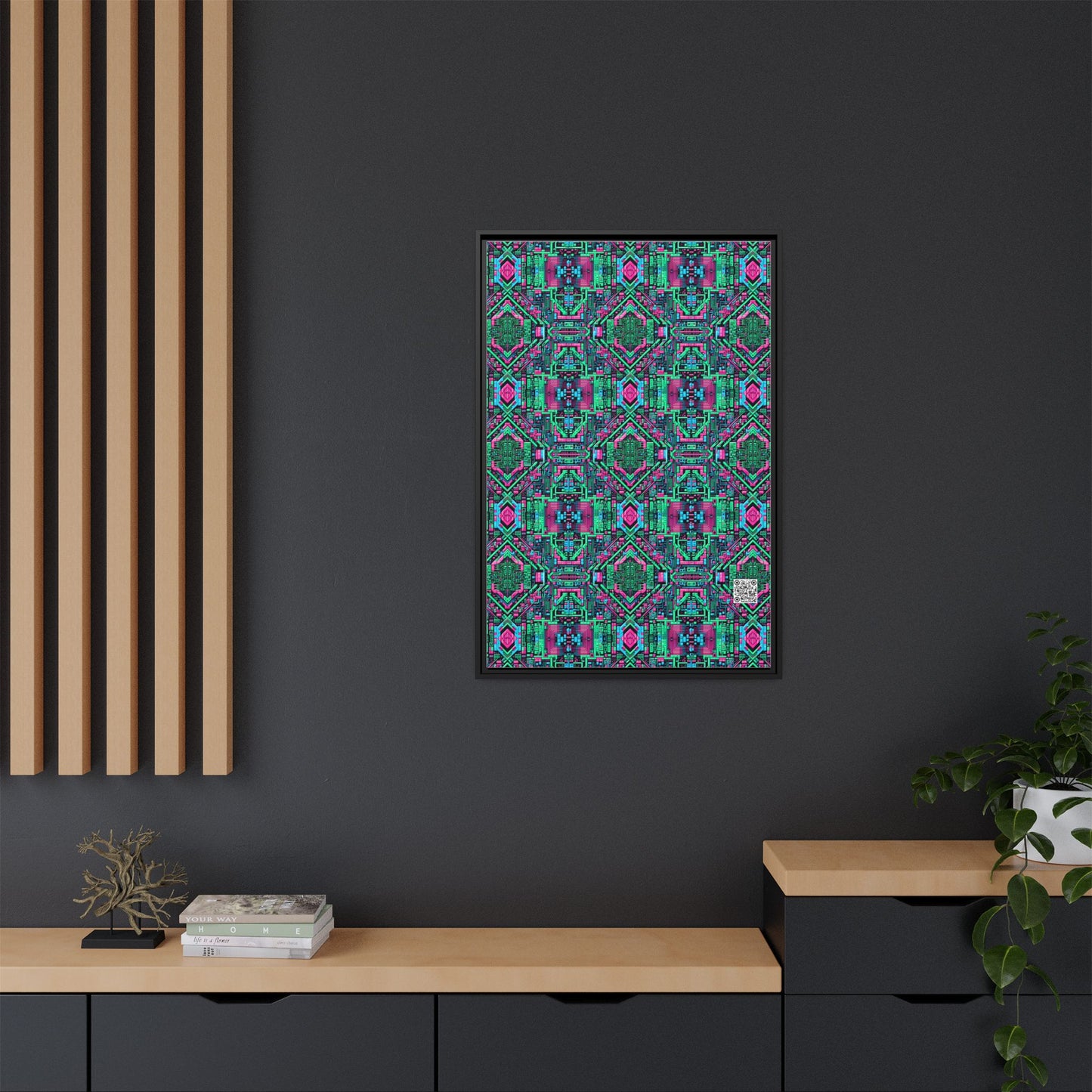 Digital Glitch Vibes Tech-Inspired Streetwear Matte Canvas, Framed (multi-Color) - 8404 Design-71 A