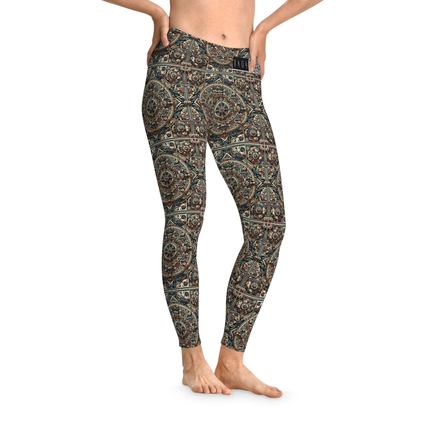 Urban Renaissance Historical Fusion With Street Edge Stretch Leggings - 8404 Design-57