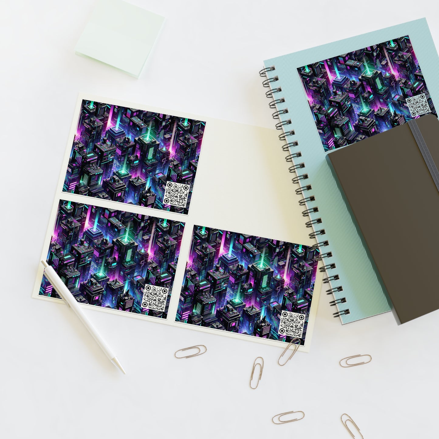 Tech Noir Graphics Futuristic Tech Aesthetics Sticker Sheets - 8404 Design-55