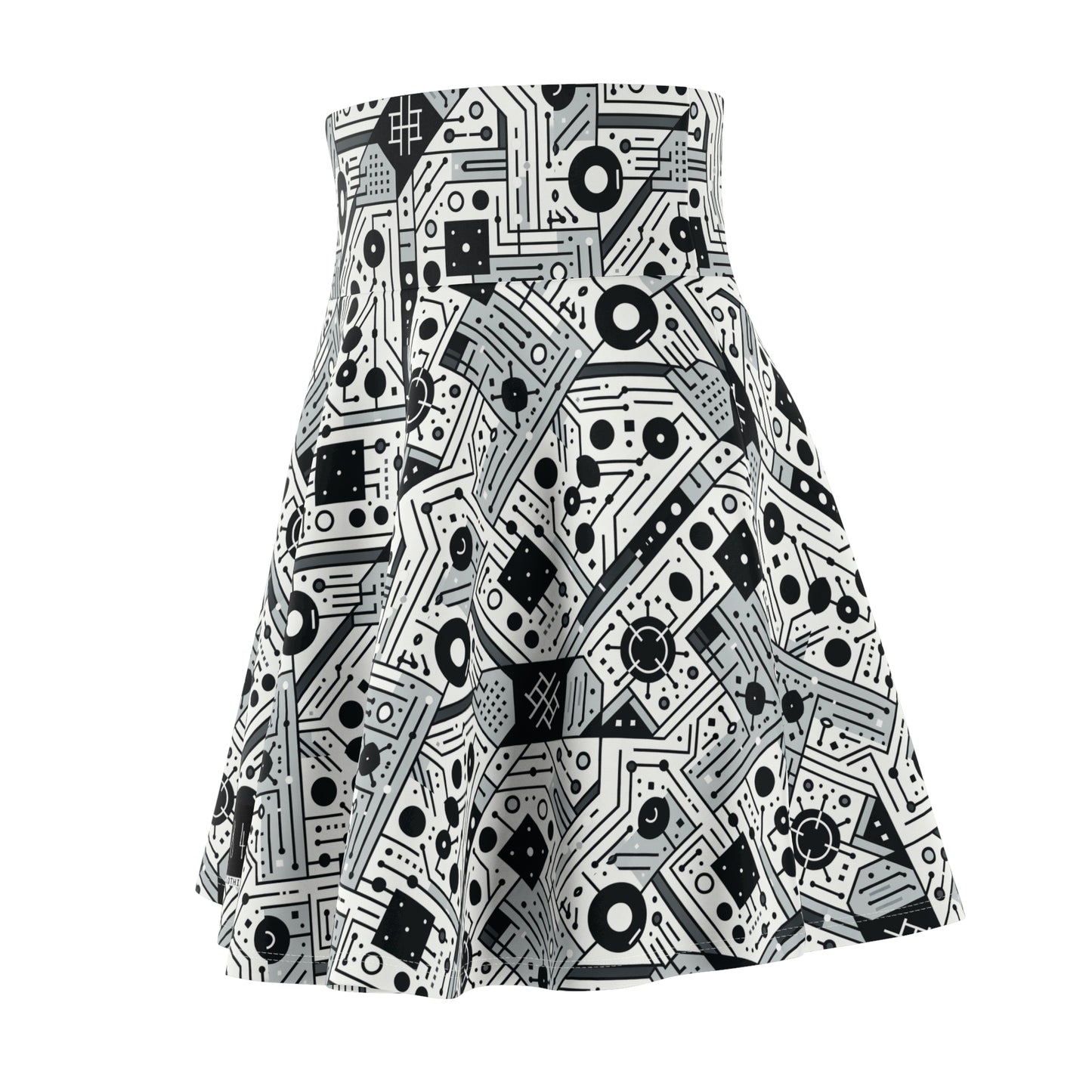 Digital Minimalism Minimalist Tech Women's Skater Skirt - 8404 Design-48
