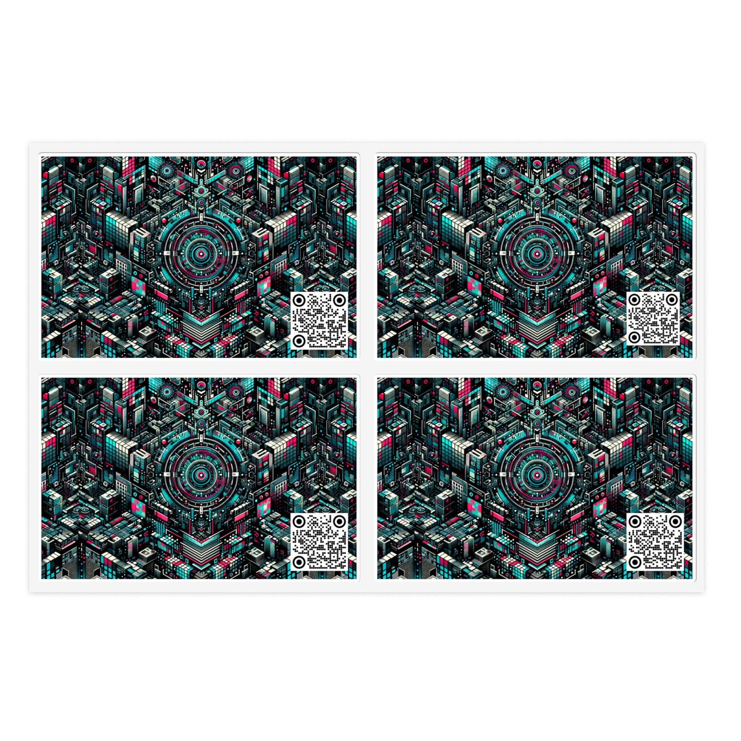 Digital Rebellion Tech-Inspired Streetwear Sticker Sheets - 8404 Design-54