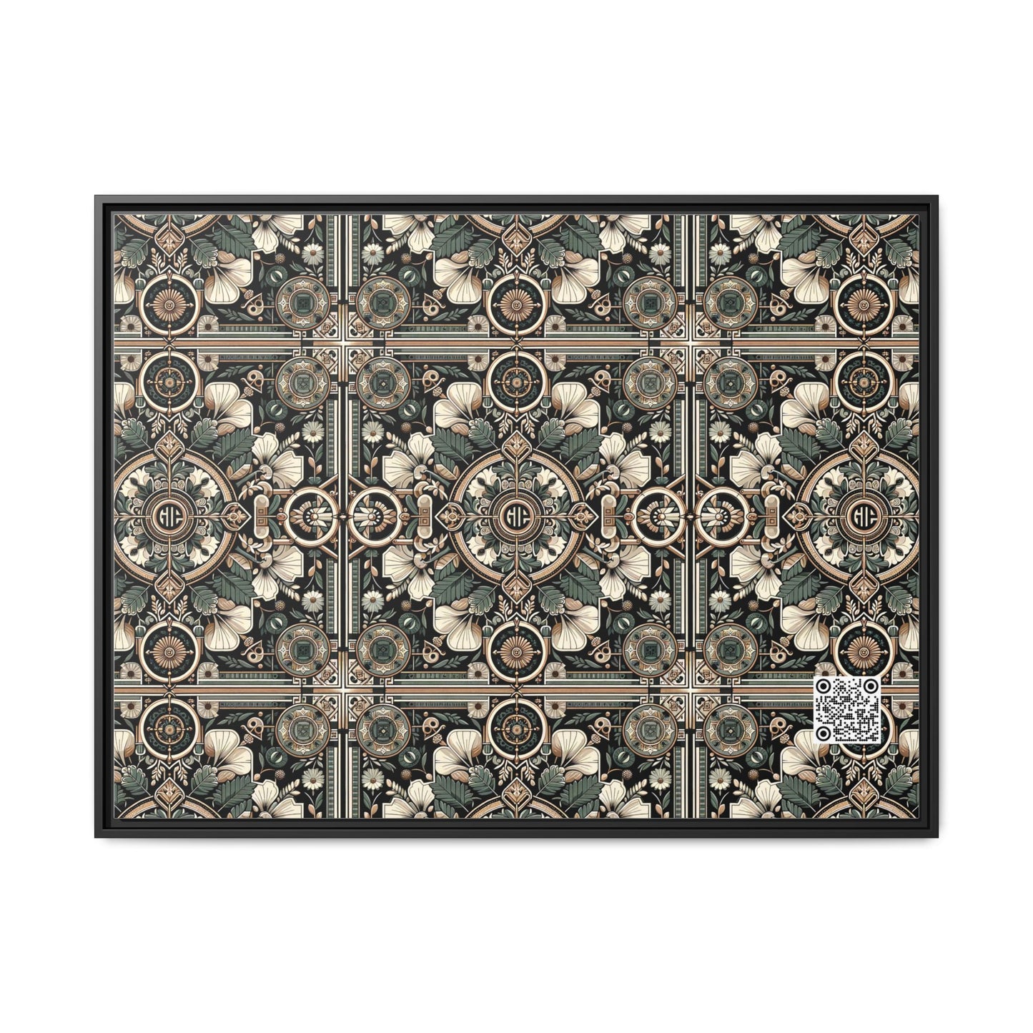 Cyber Garden Party Tech Garden Extravaganza Matte Canvas, Framed (multi-Color) - 8404 Design-66 A