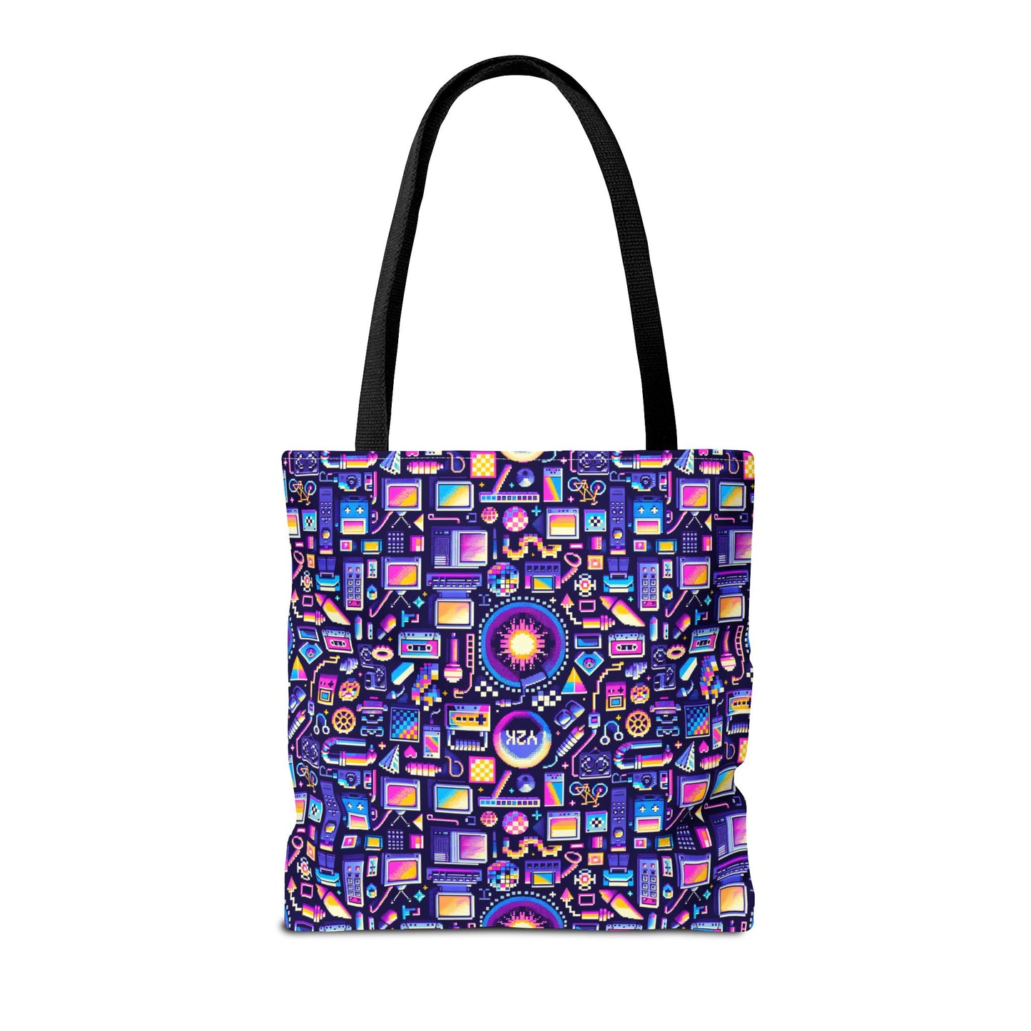 Digital Nostalgia Modern Retro Fusion Tote Bag - 8404 Design-64