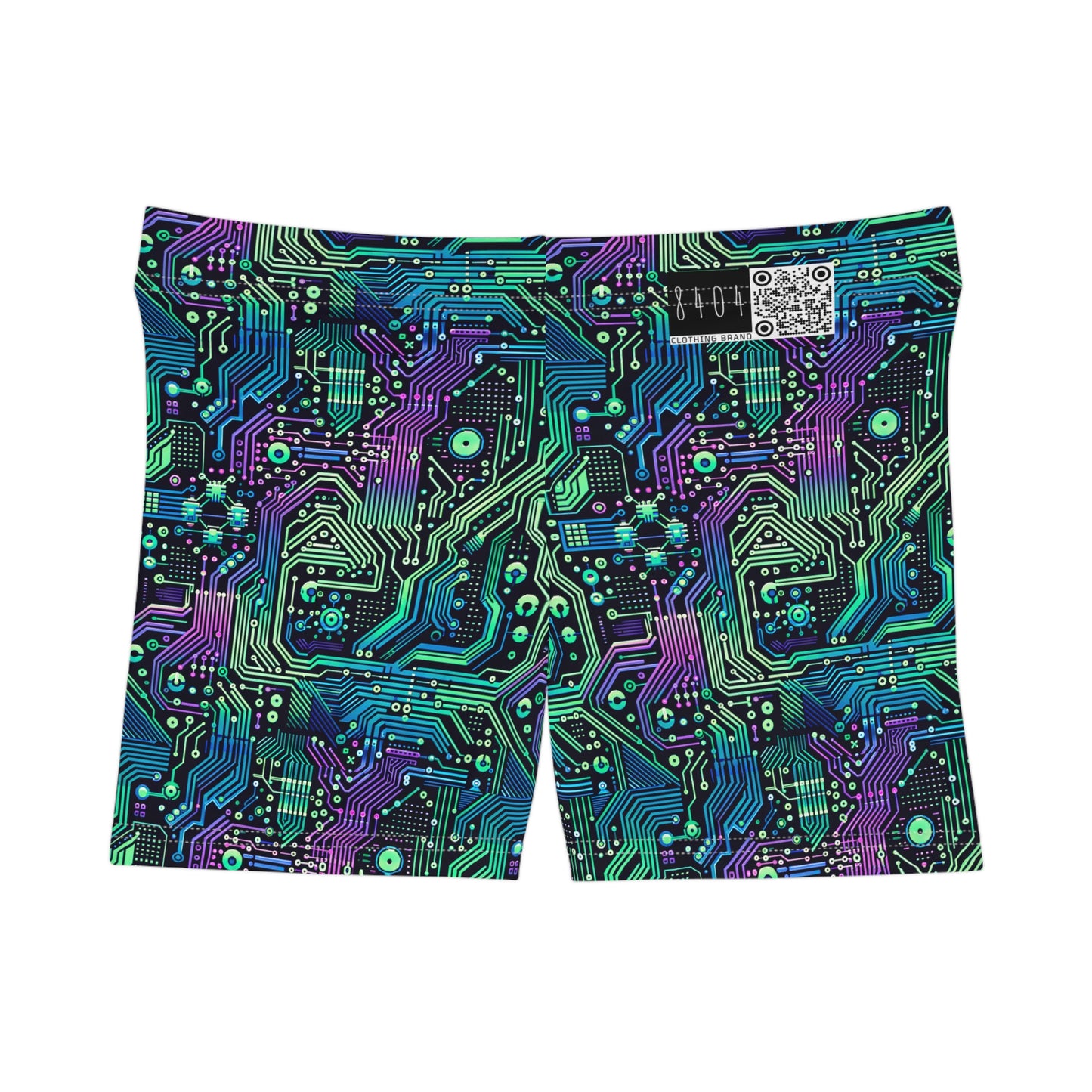 Tech-Infused Neon Tech-Forward Streetwear Women's Shorts - 8404 Design-66