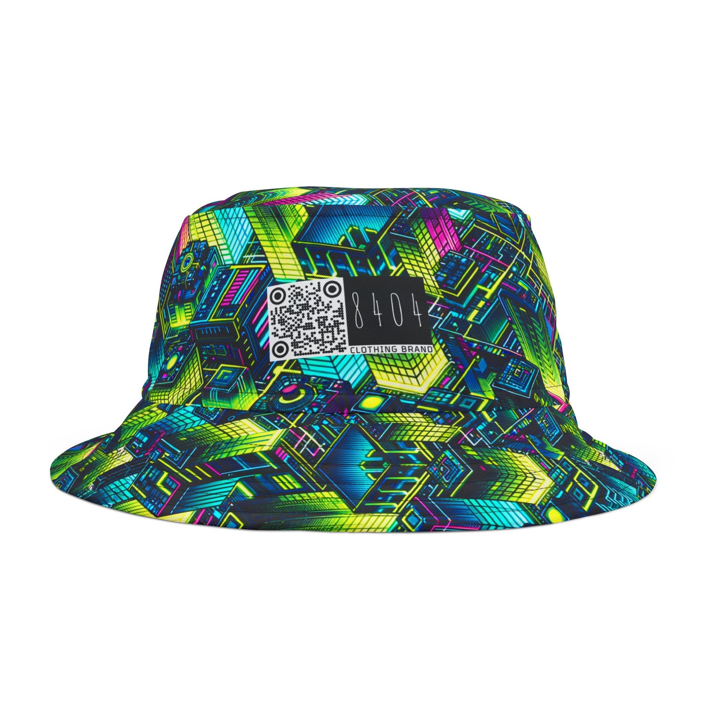 Tech-Infused Neon Tech-Forward Streetwear Bucket Hat - 8404 Design-65