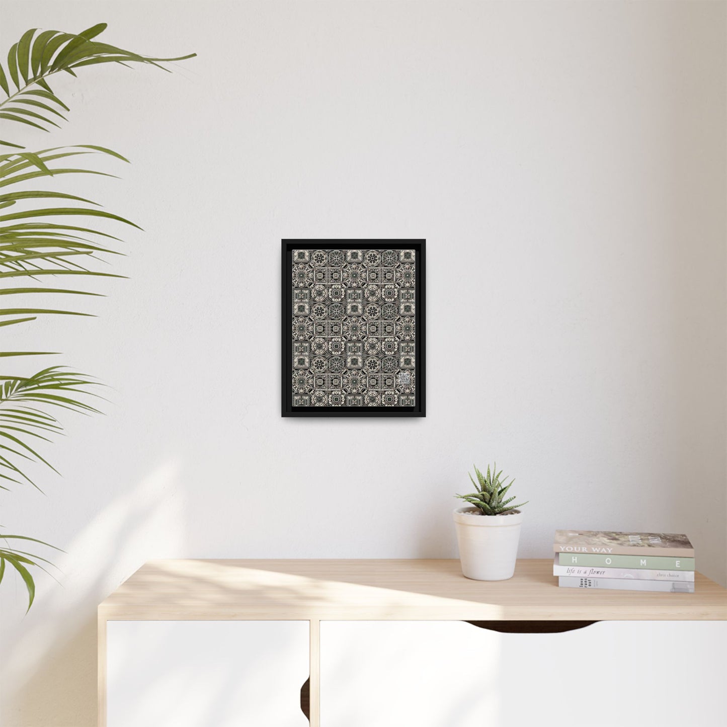 Cyber Garden Party Tech Garden Extravaganza Matte Canvas, Framed (multi-Color) - 8404 Design-45 A