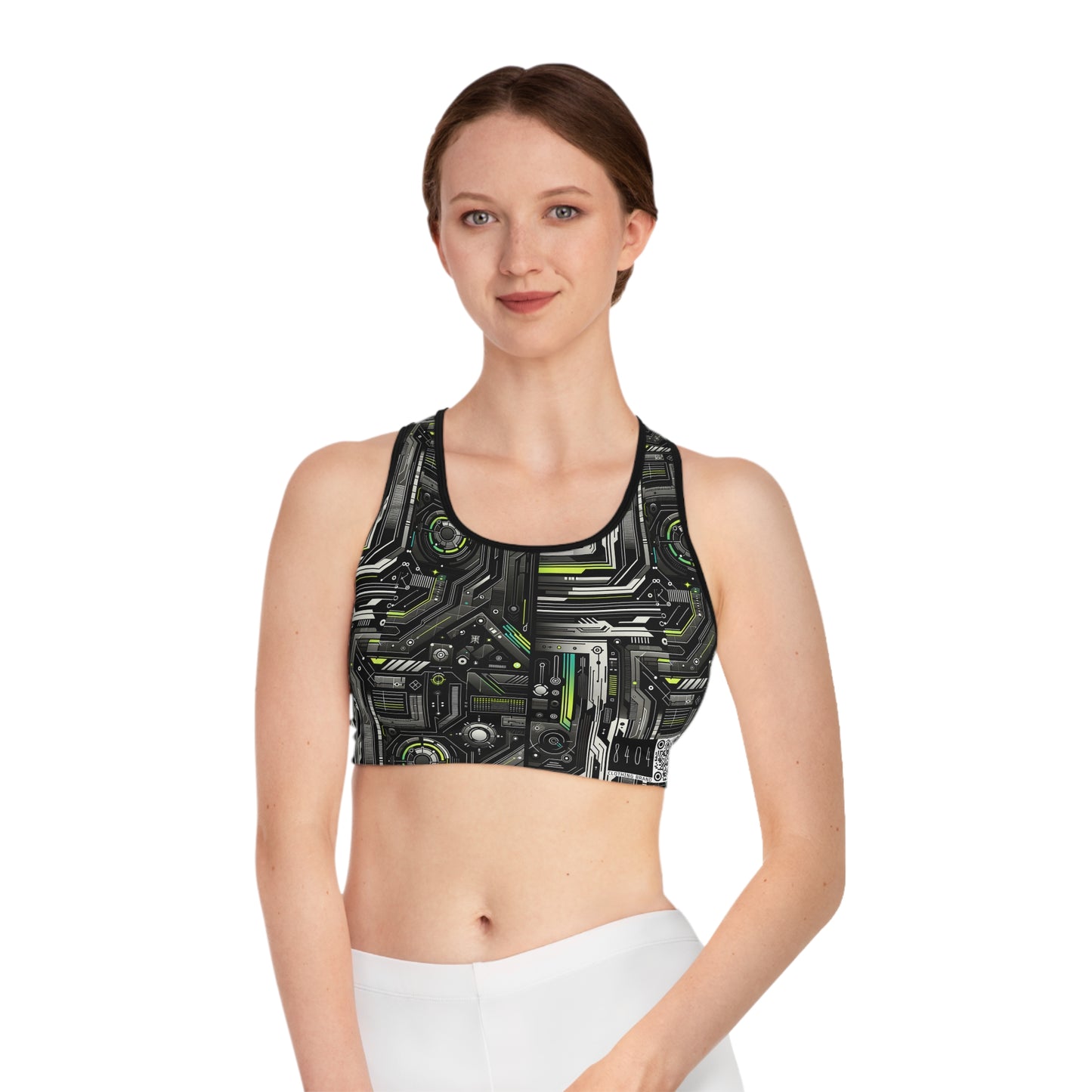 Tech Noir Tech-Forward Minimalism Sports Bra - 8404 Design-60