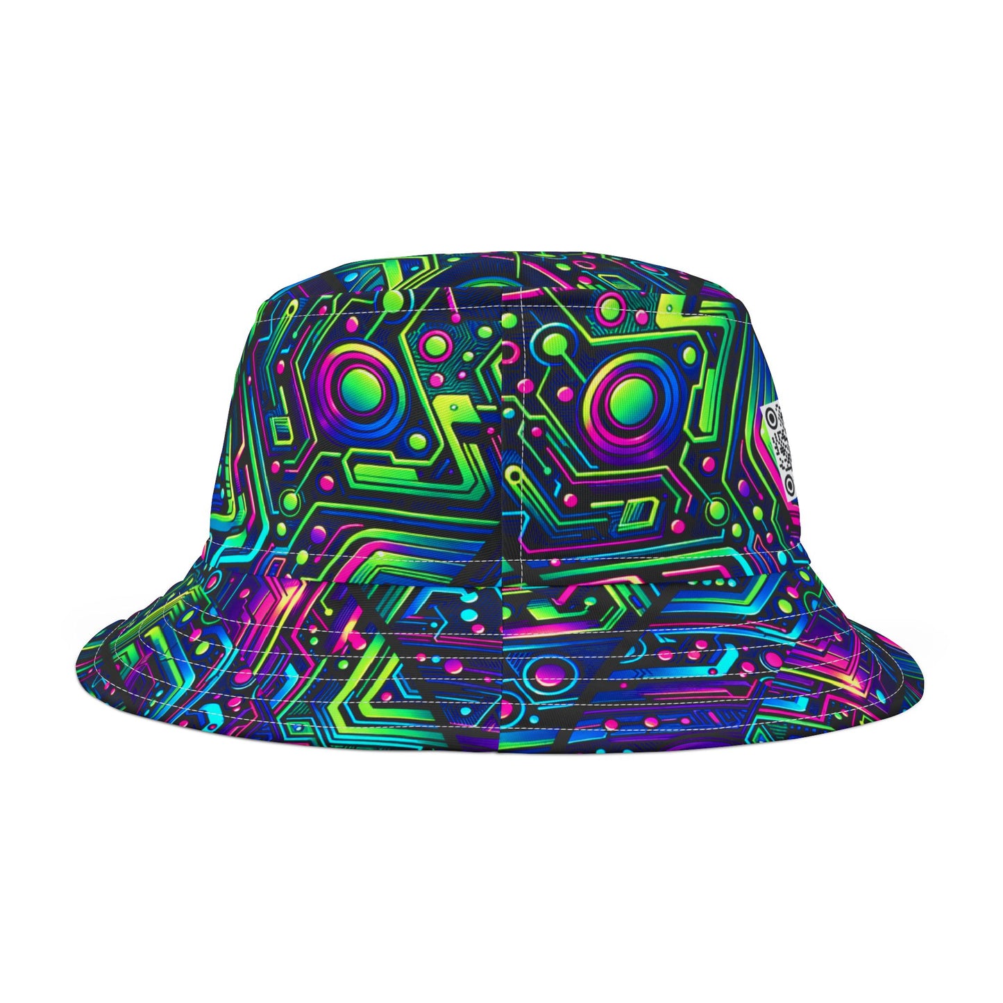 Tech-Infused Neon Tech-Forward Streetwear Bucket Hat - 8404 Design-44