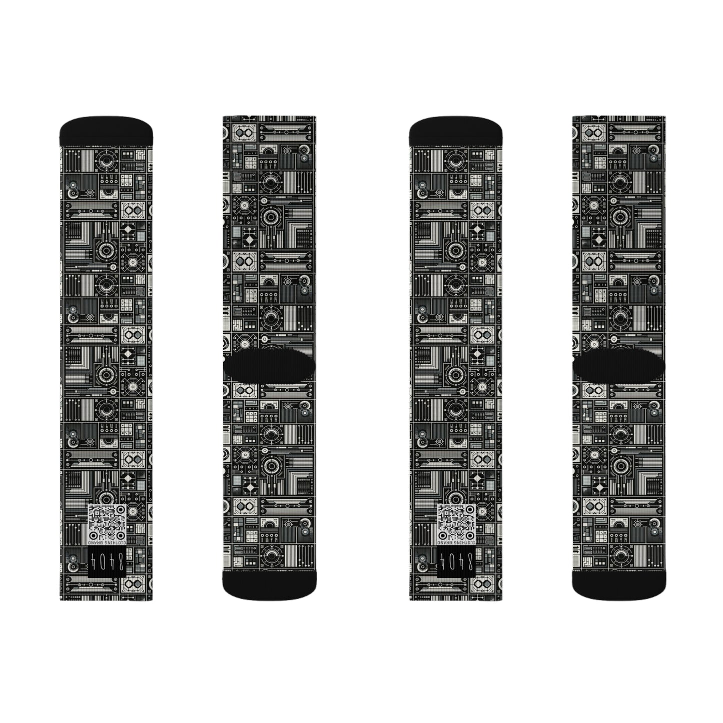 Digital Minimalism Minimalist Tech Sublimation Socks - 8404 Design-62
