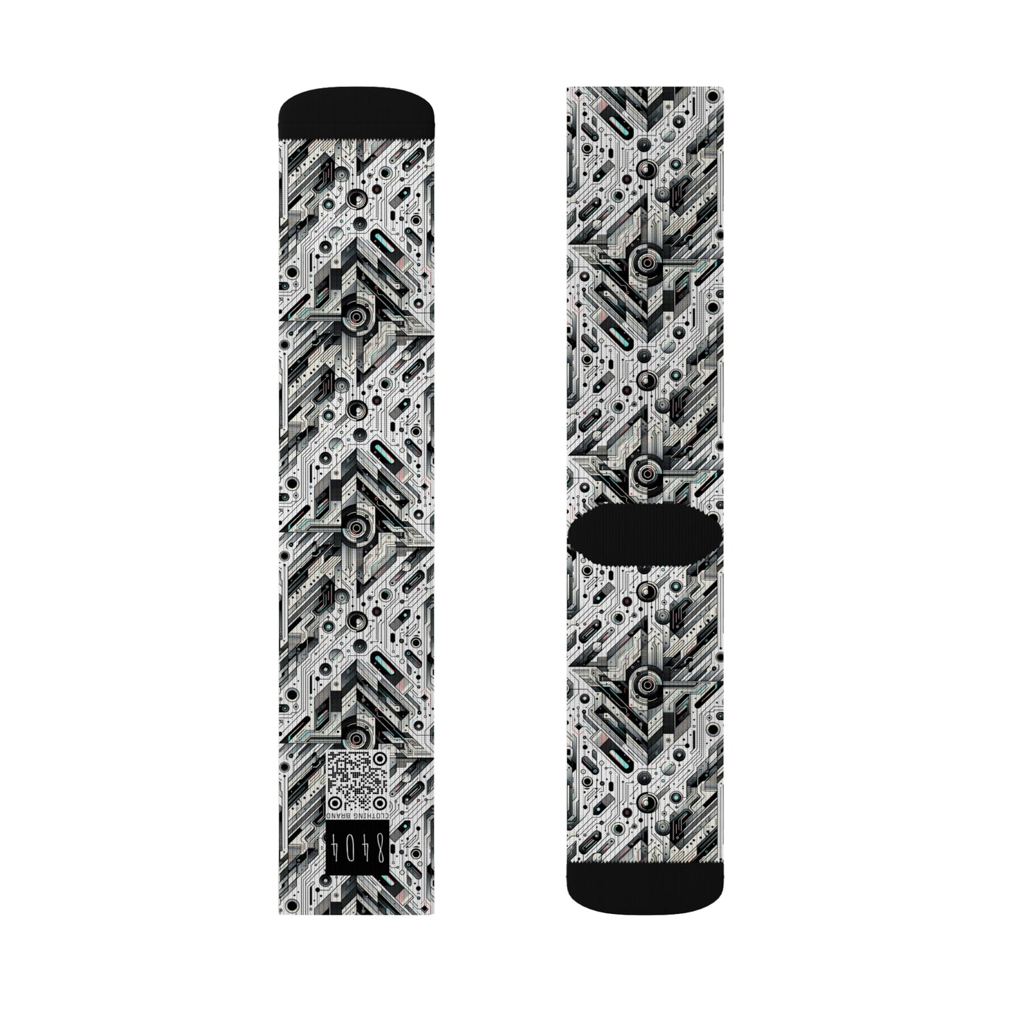 Tech-Infused Streetwear Tech-Forward Minimalism Sublimation Socks - 8404 Design-51