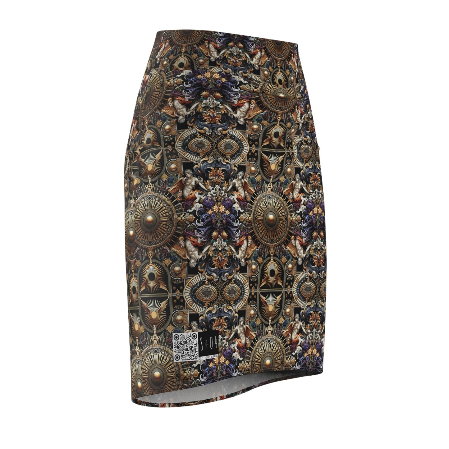 Digital Renaissance Luxurious Streetwear Inspired By Classical Art With a Modern Twist Women's Pencil Skirt - 8404 Design-55