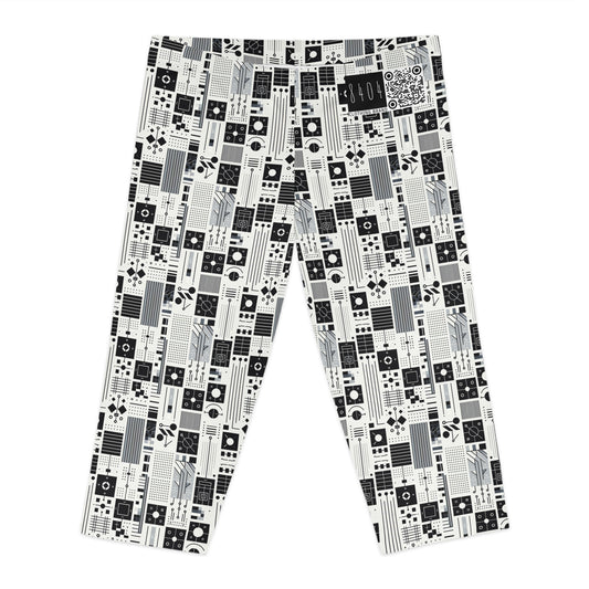 Digital Minimalism Minimalist Tech Women's Capri Leggings - 8404 Design-54