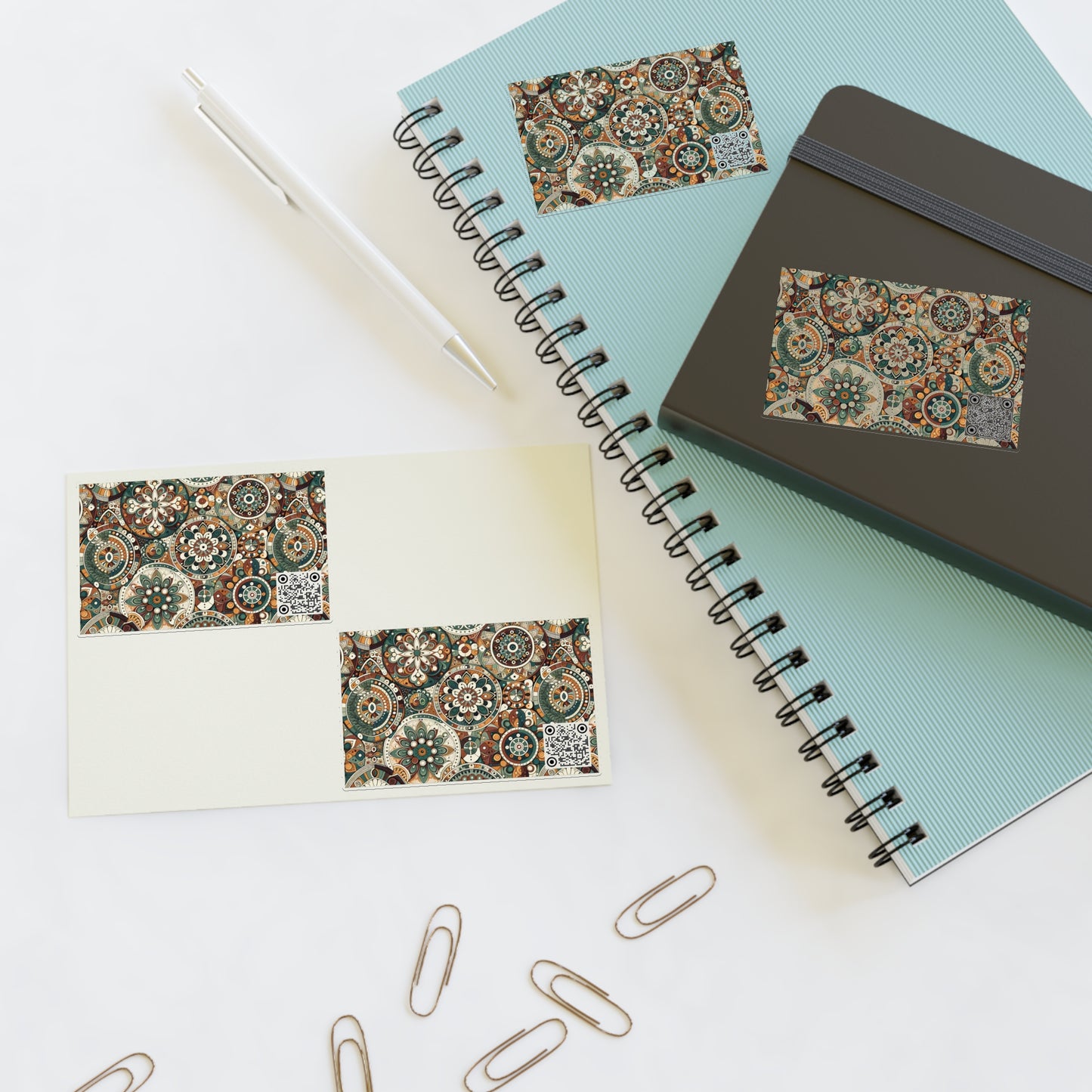 Cultural Artisanal Fusion Cultural Artisanal Streetwear Sticker Sheets - 8404 Design-61