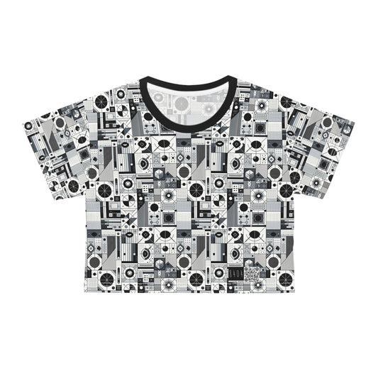 Digital Minimalism Minimalist Tech Crop Tee - 8404 Design-65