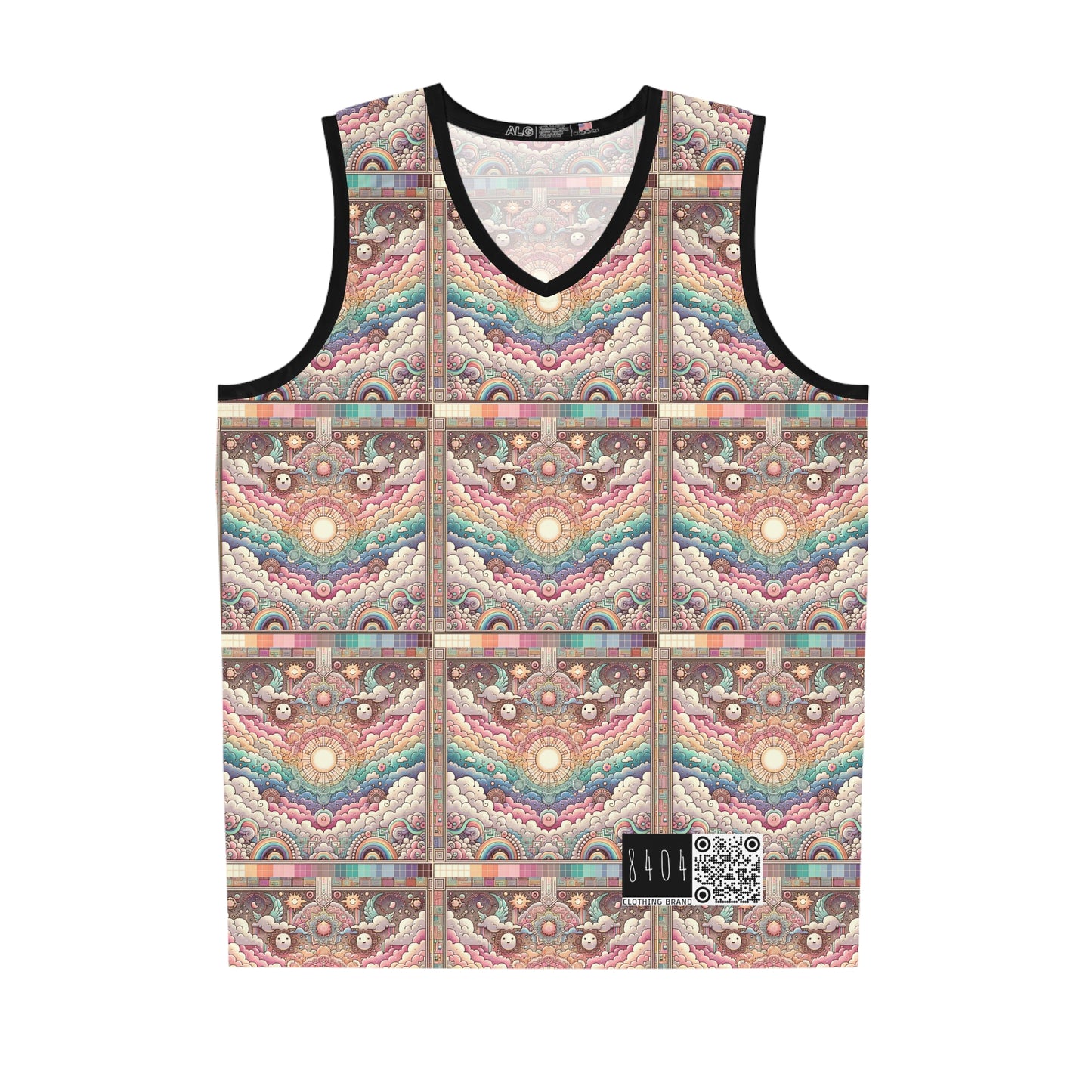 Digital Dreamland Whimsical and Nostalgic Streetwear With a Digital Twist Basketball Jersey - 8404 Design-56