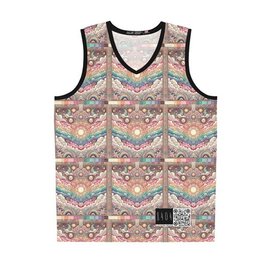 Digital Dreamland Whimsical and Nostalgic Streetwear With a Digital Twist Basketball Jersey - 8404 Design-56