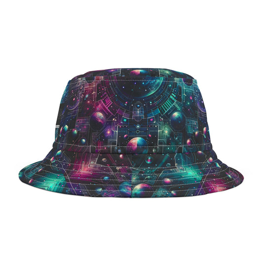 Galactic Hues Tech-Forward Cosmic Fusion Bucket Hat - 8404 Design-59
