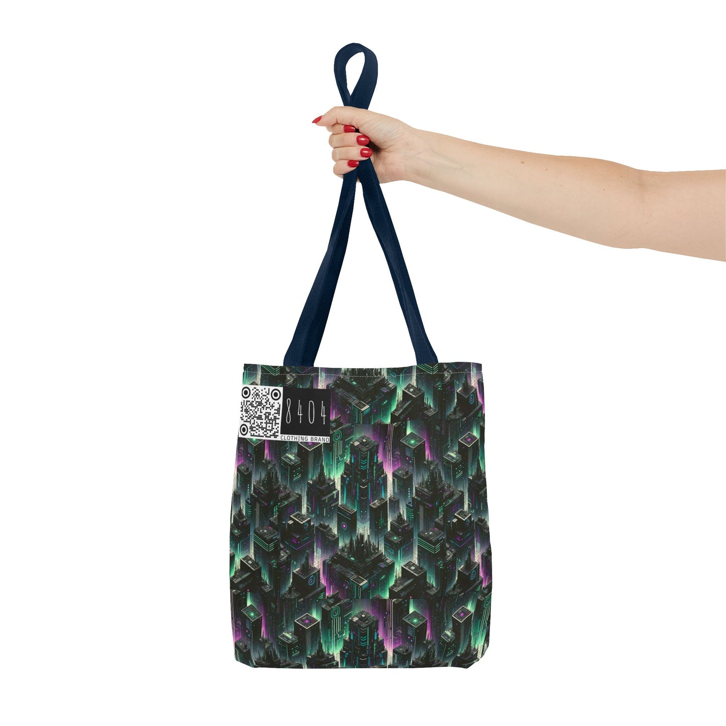 Tech Noir Aesthetics Tech-Forward Urban Dystopia Tote Bag - 8404 Design-44