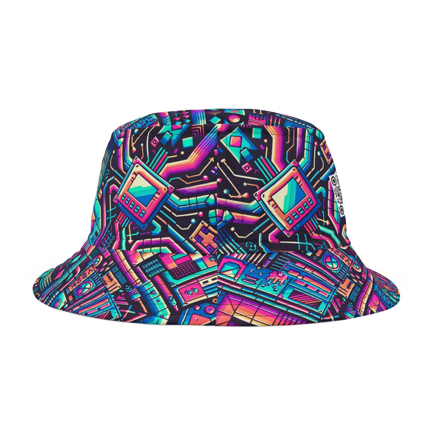Digital Nostalgia Modern Retro Fusion Bucket Hat - 8404 Design-70