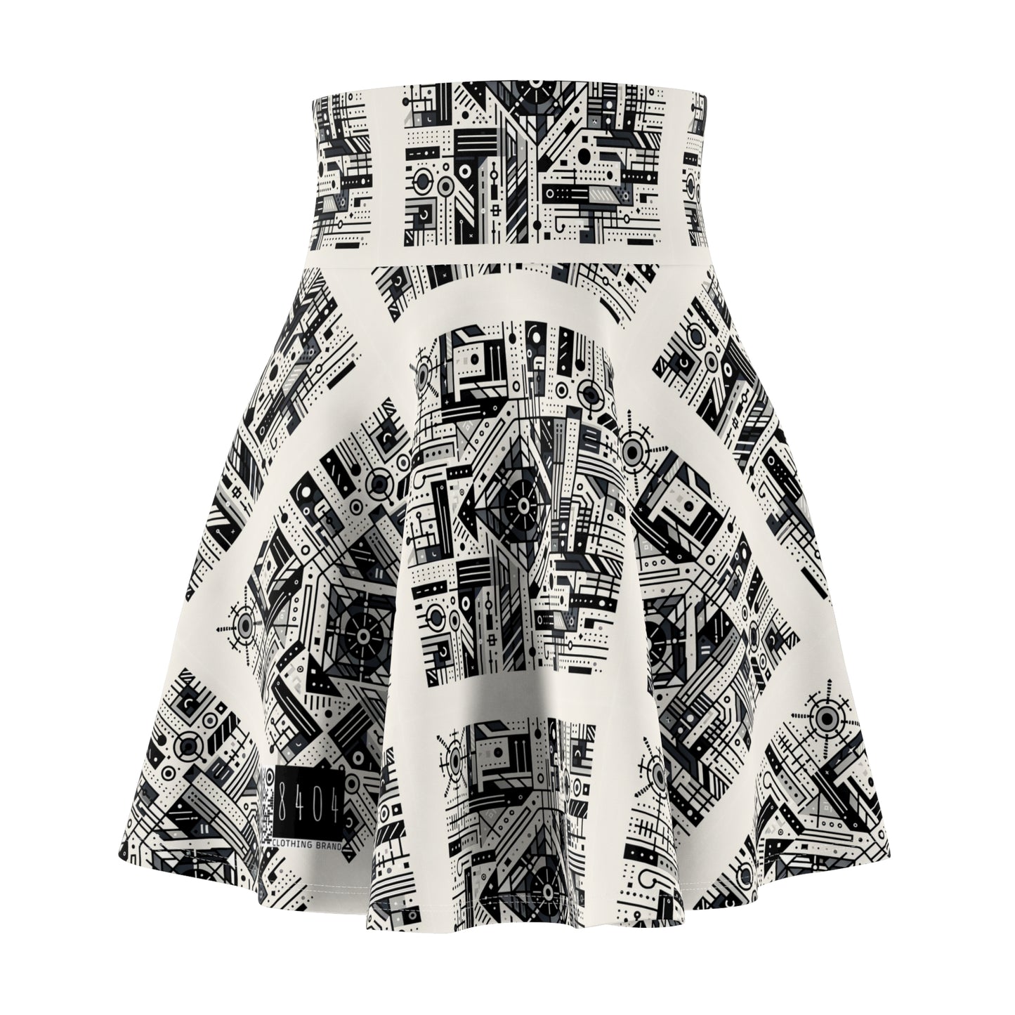 Digital Minimalism Minimalist Tech Women's Skater Skirt - 8404 Design-47