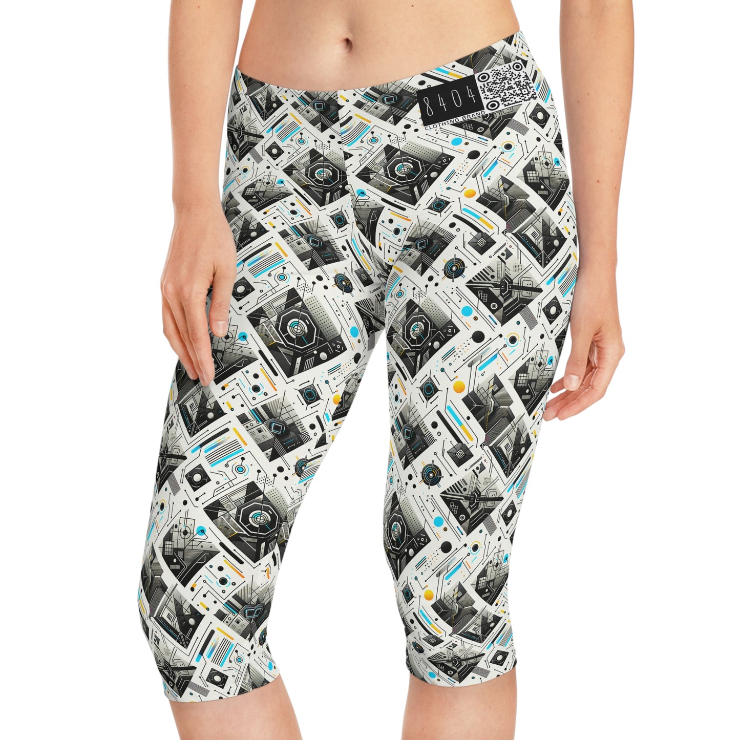 Tech Minimalism Minimalist Tech Women's Capri Leggings - 8404 Design-47