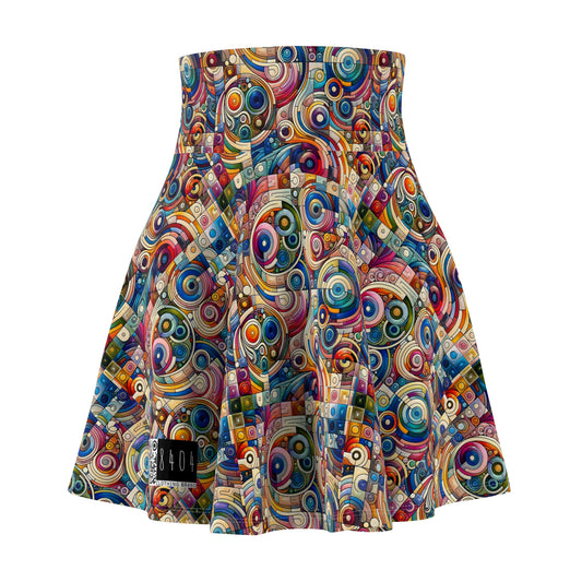 Digital Artistic Expression Artistic Streetwear Women's Skater Skirt - 8404 Design-49