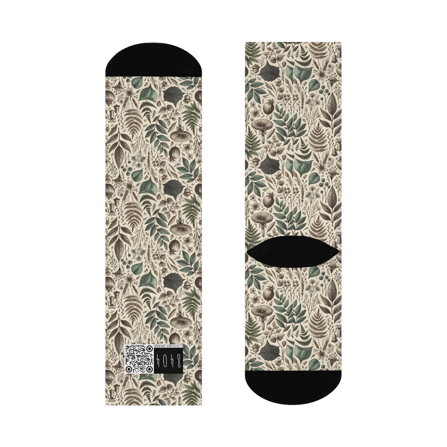 Sustainable Streetwear Modern Eco-Conscious Cushioned Crew Socks - 8404 Design-57