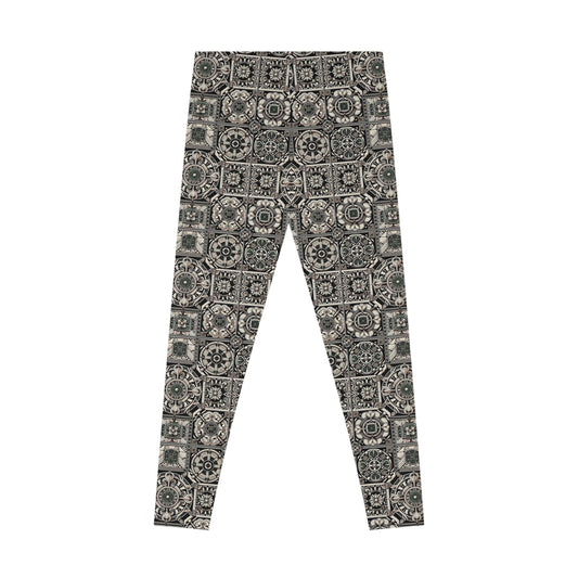 Cyber Garden Party Tech Garden Extravaganza Stretch Leggings - 8404 Design-45