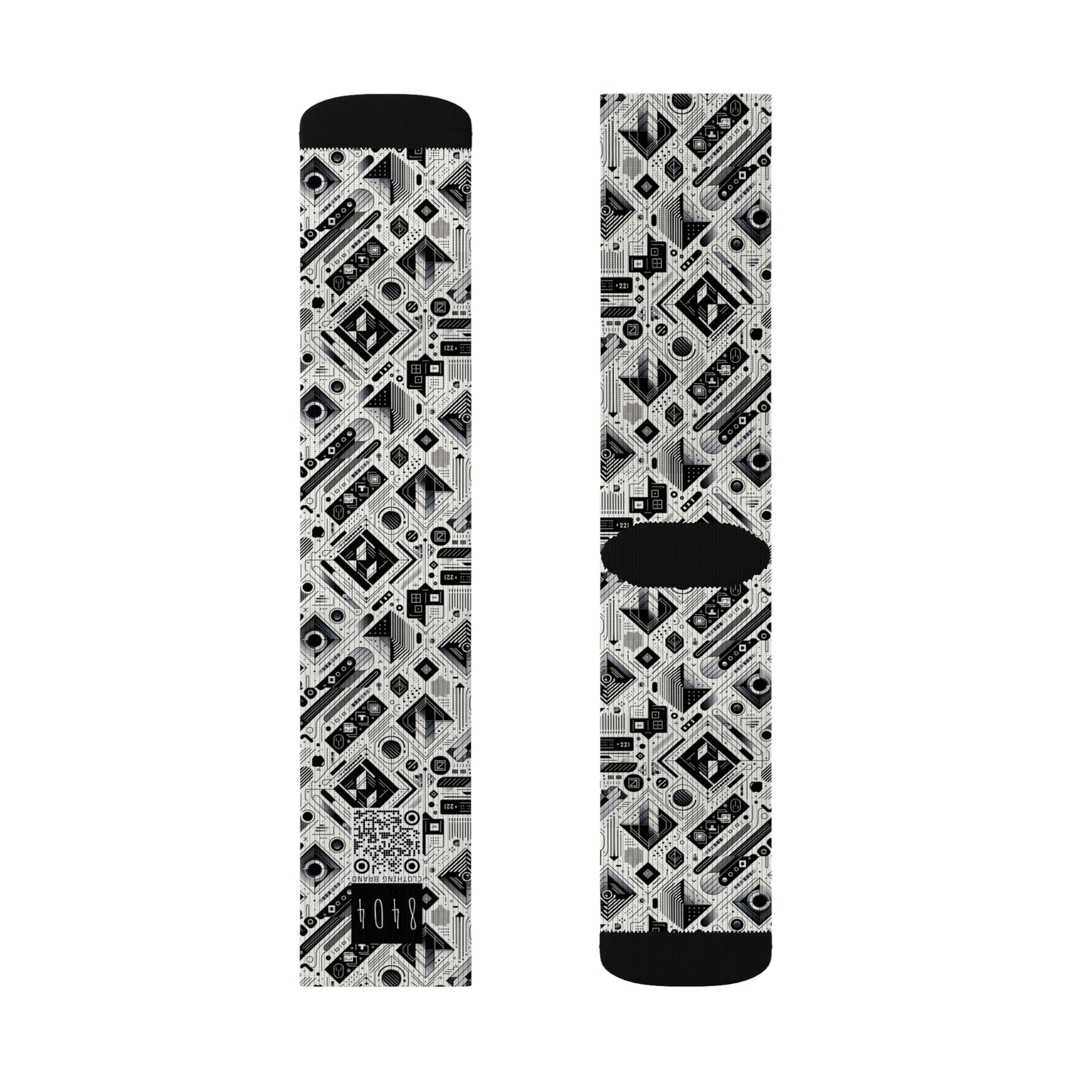 Tech Minimalism Minimalist Tech Sublimation Socks - 8404 Design-72