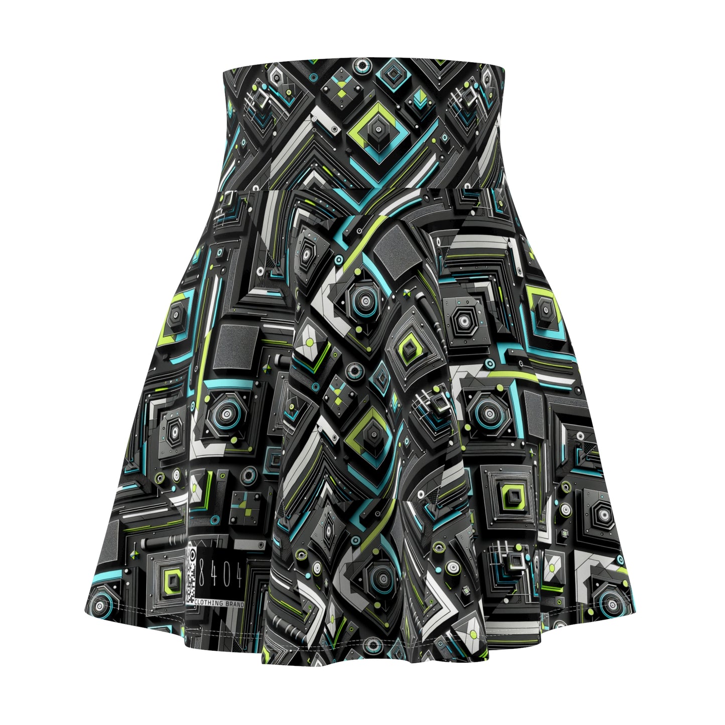 Tech-Infused Activewear Modern Tech Minimalism Women's Skater Skirt - 8404 Design-49